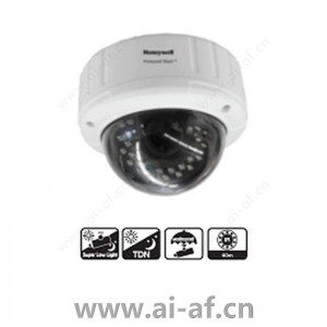 霍尼韦尔 Honeywell CALIPD-AIVF-V(P) 1.3MP 红外自动变焦高清防破坏网络半球摄像机