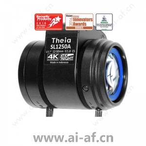 美国 Theia TL1250A R5 CS 12-50mm 4k 12 MP 日/夜 1/1.7 英寸 DC 自动光圈 电动变焦和对焦 PI 电机挡块 CS 接口 长焦镜头