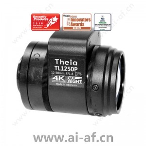 美国 Theia TL1250P-940V R6 12-50mm 4k 12 MP 日/夜 1/1.7 英寸 精确光圈 电动变焦和对焦 IR 阻挡/可见光通过 PI 电机挡块 CS 接口 长焦镜头