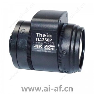 美国 Theia TL1250PR4 12-50mm CS-Mount 4K Telephoto P-Iris Varifocal Lens with Motorized Zoom Focus Iris and IR Cut Filter