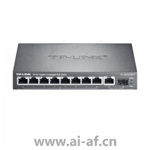 TP-LINK TL-SG1210PT千兆非网管PoE交换机10口1GE 1SFP 8PoE 121W