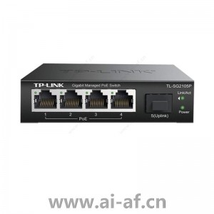 TP-LINK TL-SG2105P 5口全千兆Web网管PoE交换机 1SFP 4PoE 60W