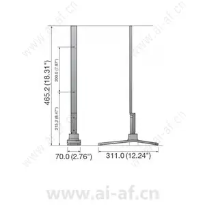 Samsung Hanwha SBM-320ST Foot Stand for SMT-3223 and SMT-4030/3230 Monitors