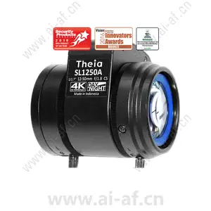 美国 Theia TL1250A R4 CS 12-50mm 4k 12 MP 日/夜 1/1.7 英寸 DC 自动光圈 电动变焦和对焦 红外截止 CS 接口 长焦镜头